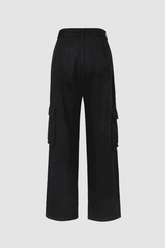 Multi Pocket Tie Waist Cargo Pants